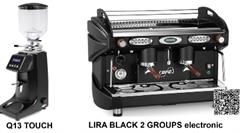 BFC LIRA GT 2 GROUPS espressomaskine samt kværn + startpakke
